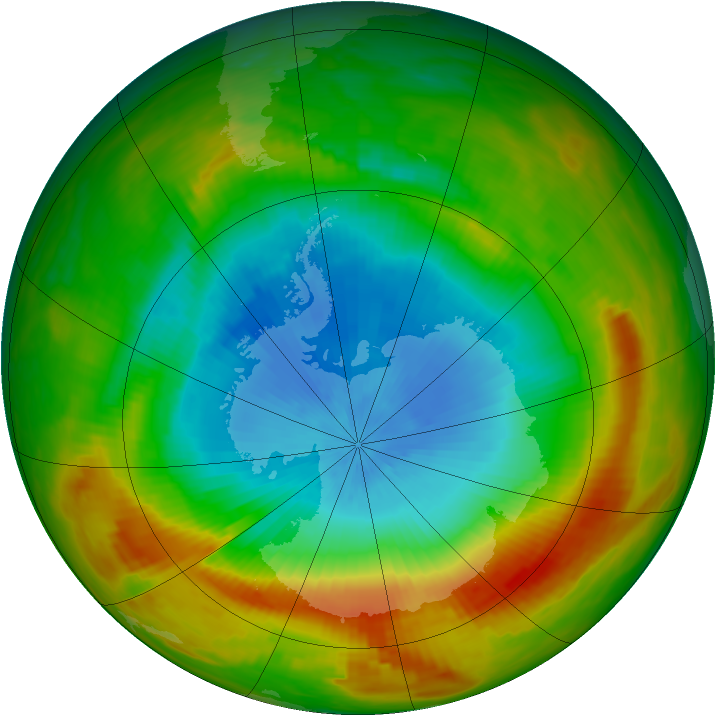 Antarctic ozone map for 02 November 1981